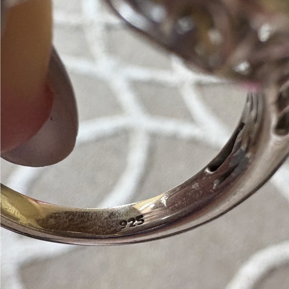 Brazilian Citrine & White Zircon Ring - Picture 9 of 11